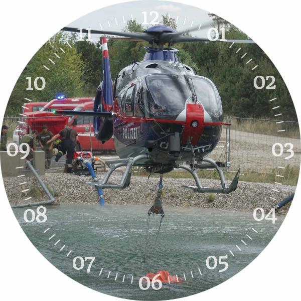 Glasuhr FEUERWEHR 29cm - FW25